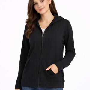 Karen Scott Full Zip Black Hoodie - XXL - NWT
